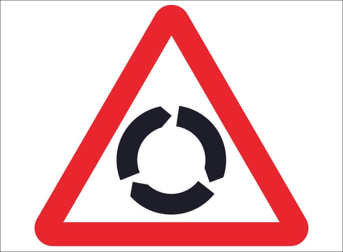 ROAD0055-Mini Roundabout Sign
