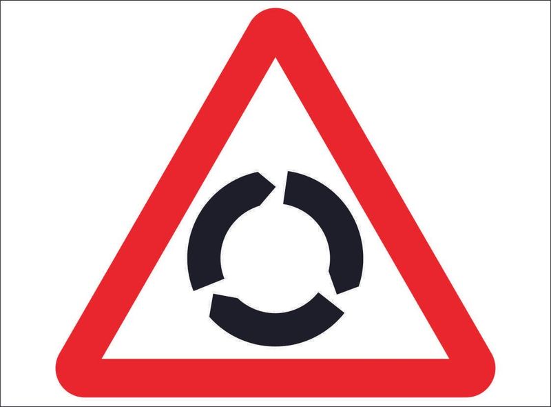 ROAD0055-Mini Roundabout Sign