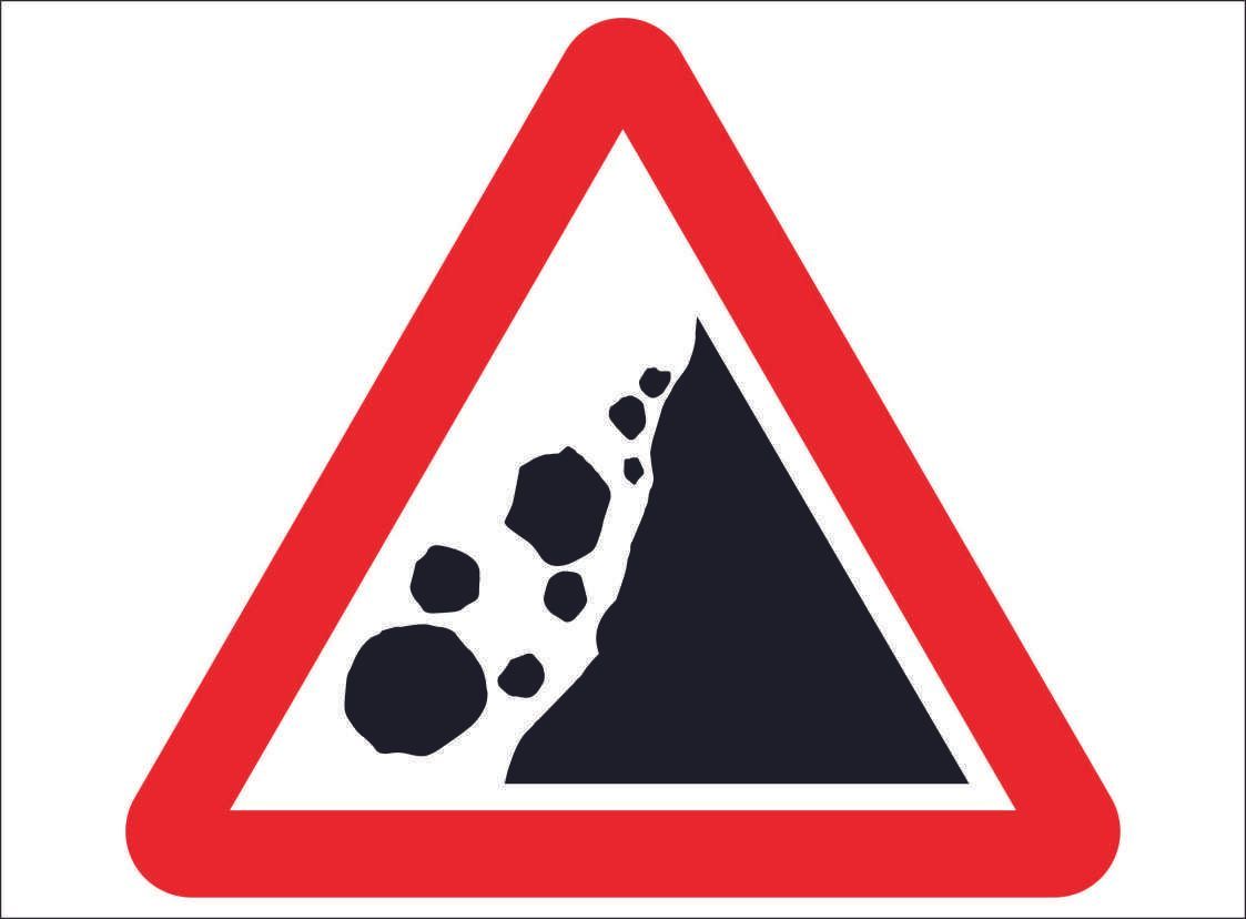 ROAD0060-Land sliding warning left