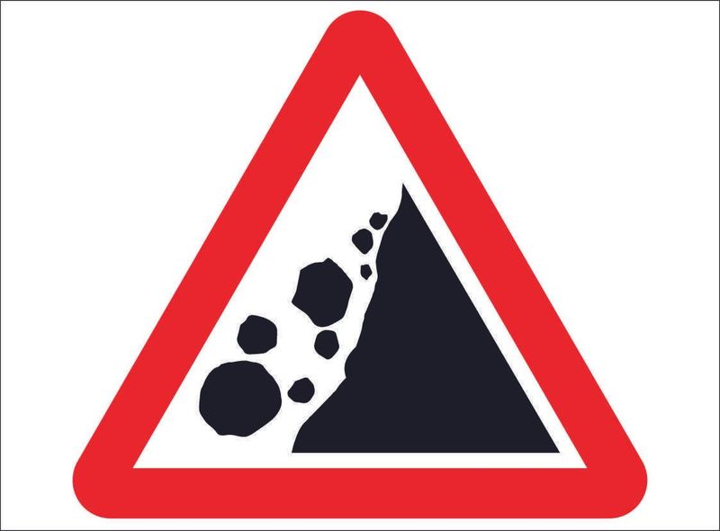 ROAD0060-Land sliding warning left