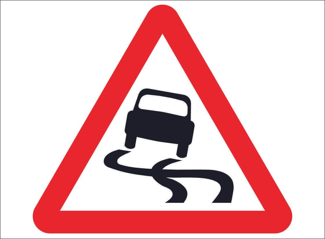 ROAD0069-Slippery Road Warning