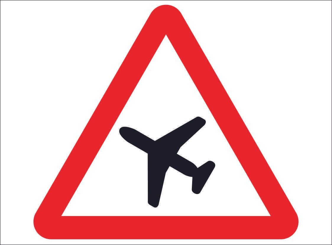 ROAD0072-Airport Ahead warming sign