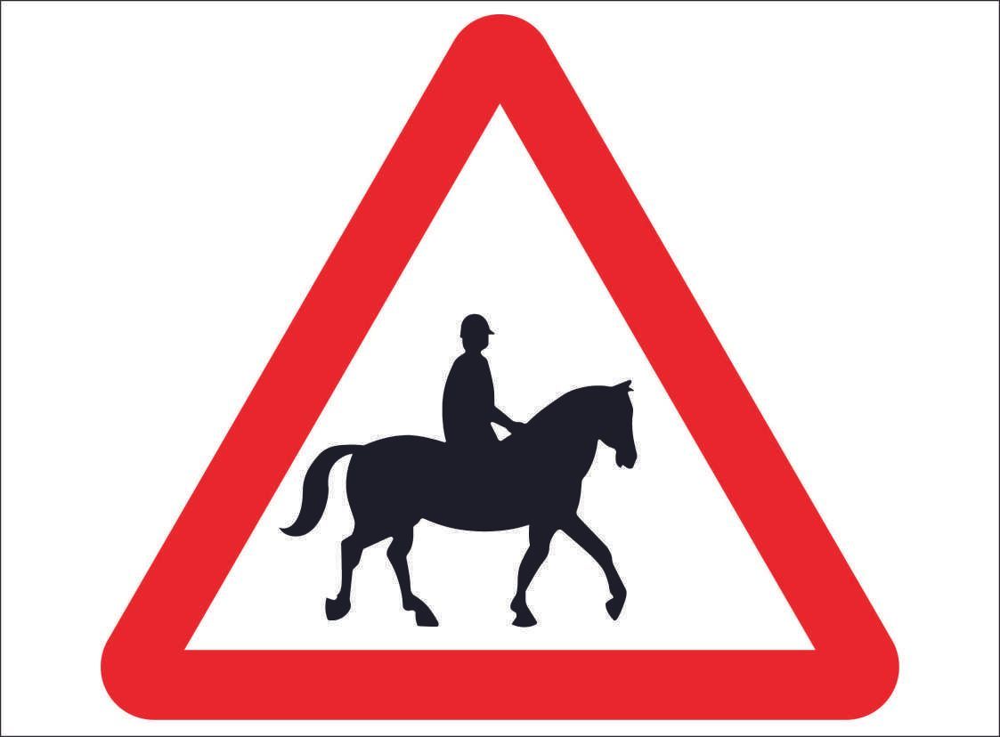 ROAD0079-Horse Riding Warning Sign