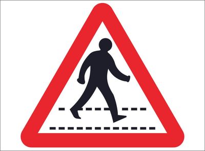 ROAD0082-Zebra Crossing ahead
