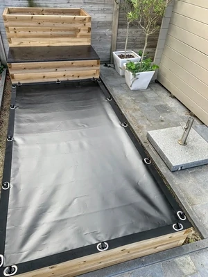 Zandbakafdekking, 120 x cm, zeil, beschermhoes voor zandbak, vierkante