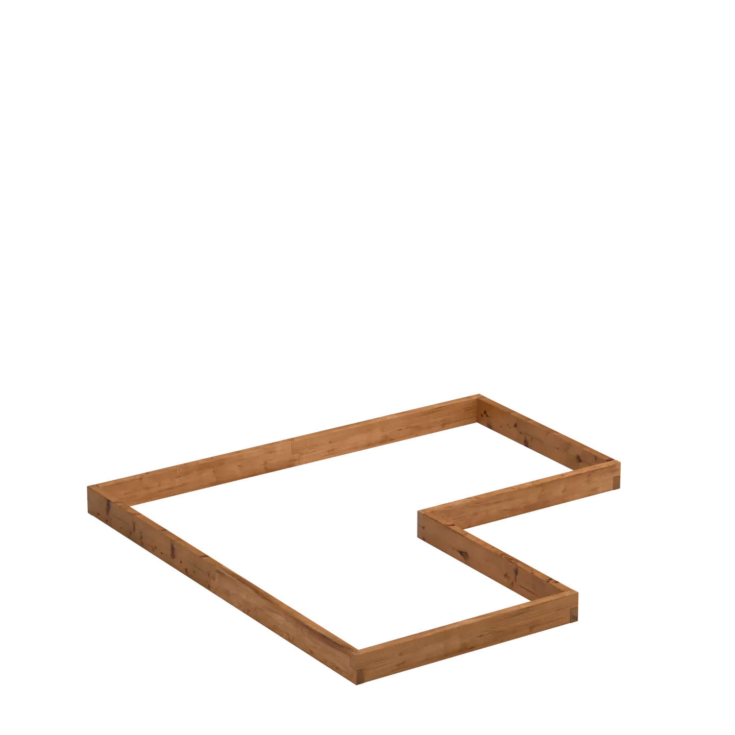 L-shaped wooden raised bed, Select length (cm): 210, Select width (cm): 210, Select height (cm): 12,5