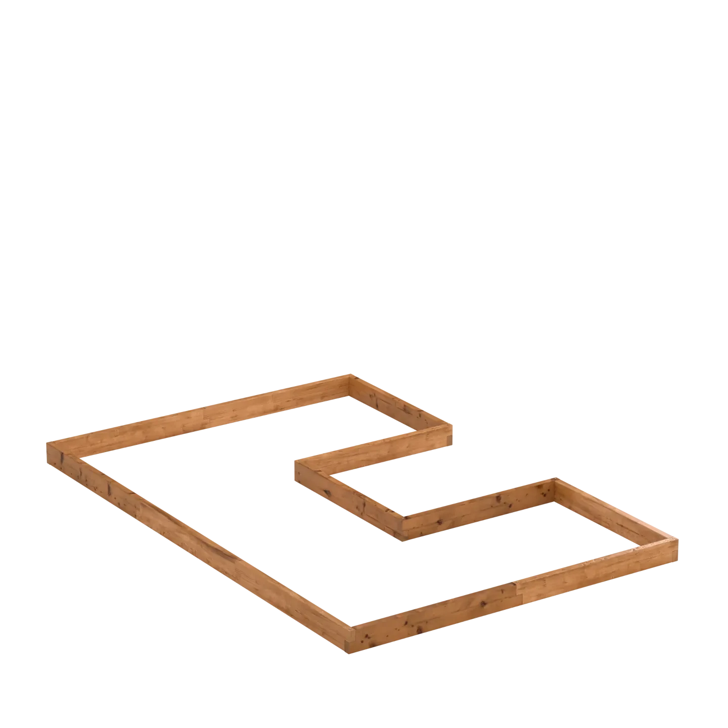 U-shaped wooden raised bed, Select width (cm): 210, Select length (cm): 313, Select height (cm): 12,5