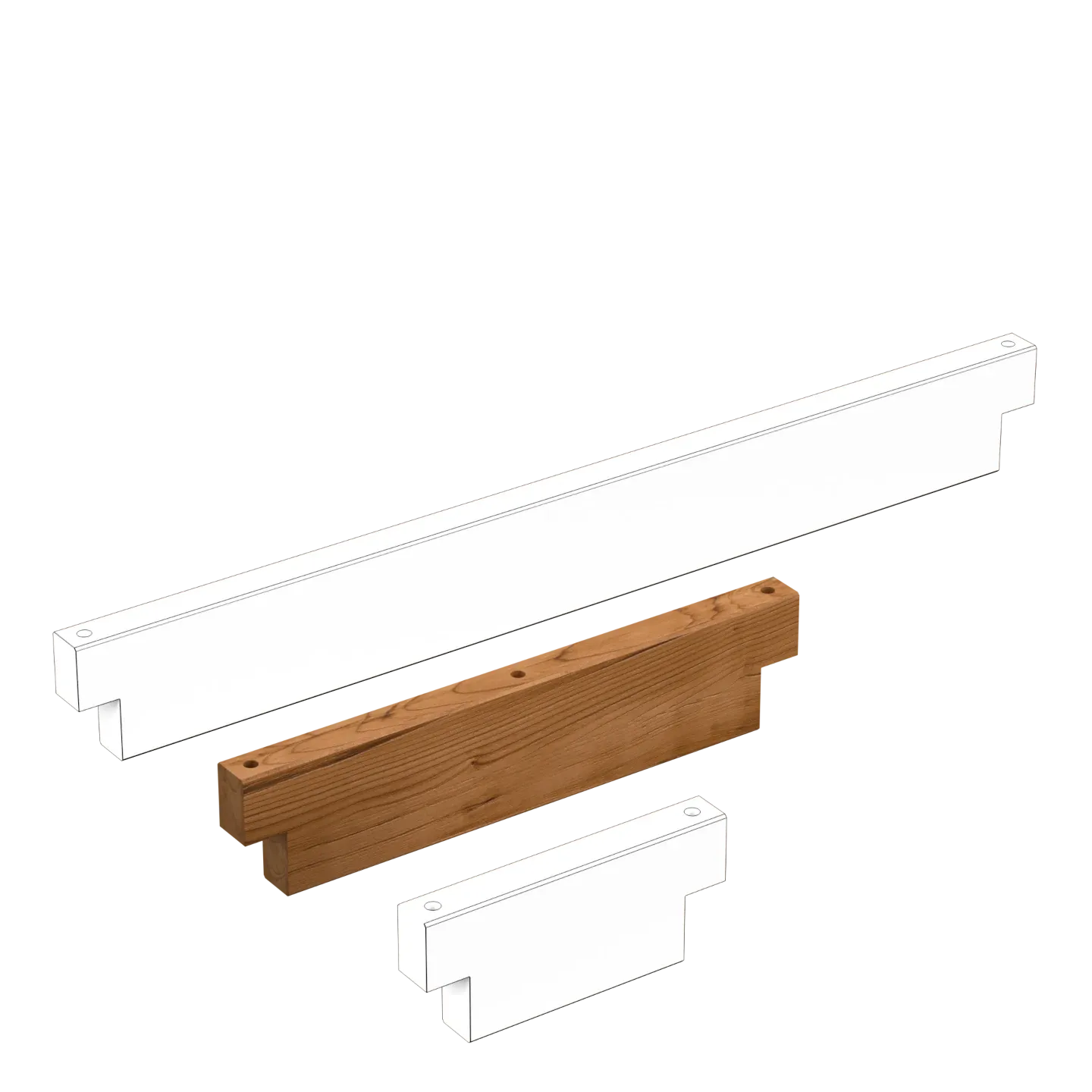Modulaire houten balk