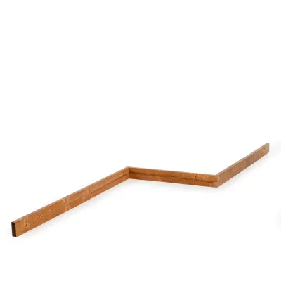 Wooden garden bed edging system