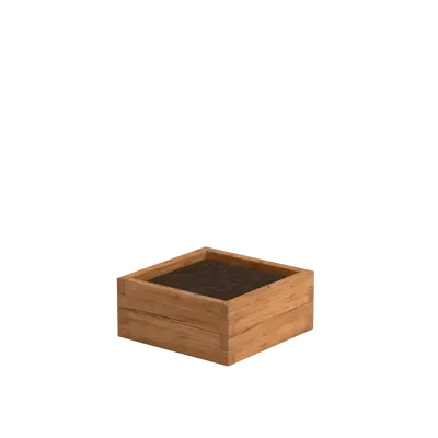 Square wooden planter