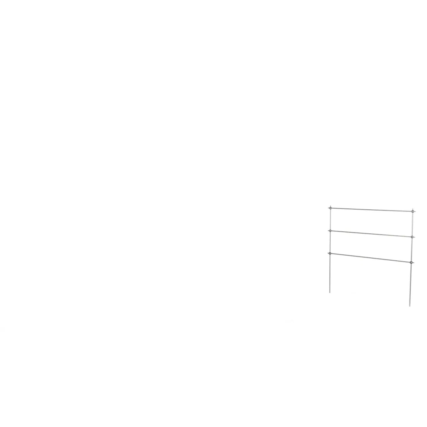 Espalier trellis support for small fruit, With ground spikes?: Nee, Select length (cm): 107