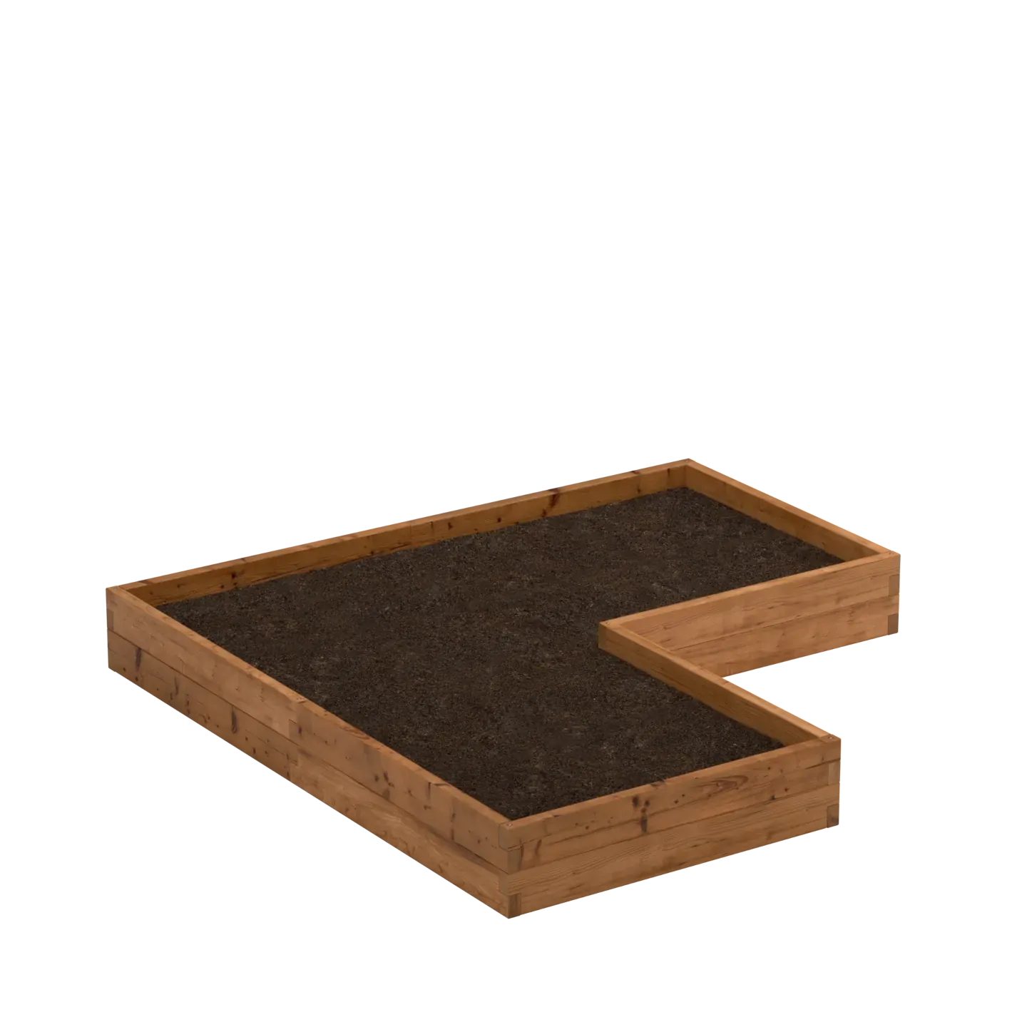 Beetrahmen | Größe und Form wählen | Modulares und langlebiges Design | L-förmig | Aus Holz | Hochbeet | WITBOSCH