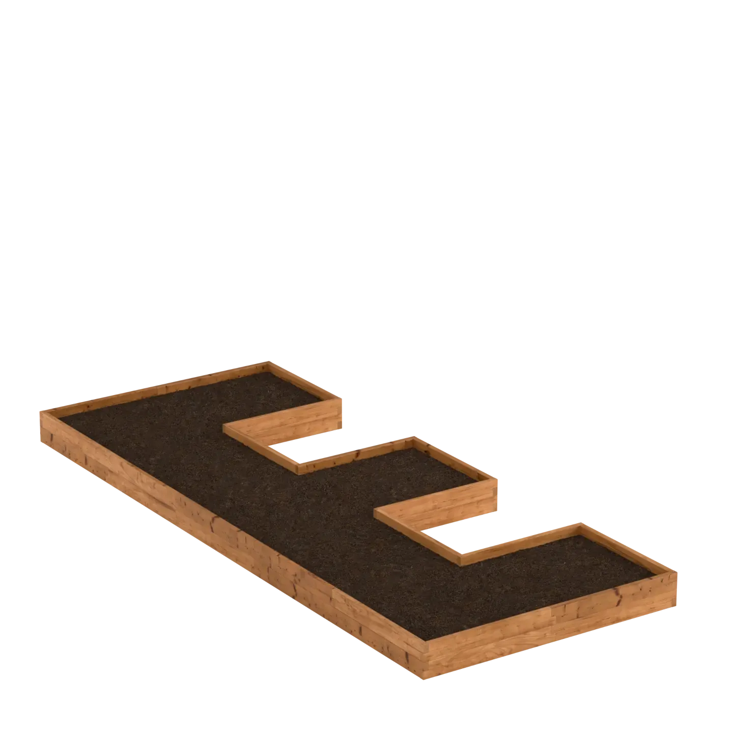 Beetrahmen | Größe und Form wählen | Modulares und langlebiges Design | E-förmig | Aus Holz | Für den Gemüsegarten | WITBOSCH