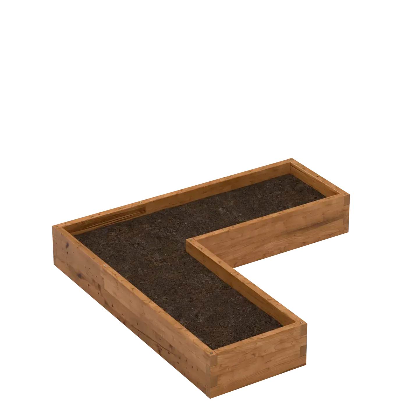 Pflanzkasten | Größe und Form wählen | Modulares und langlebiges Design | L-förmig | Aus Holz | WITBOSCH