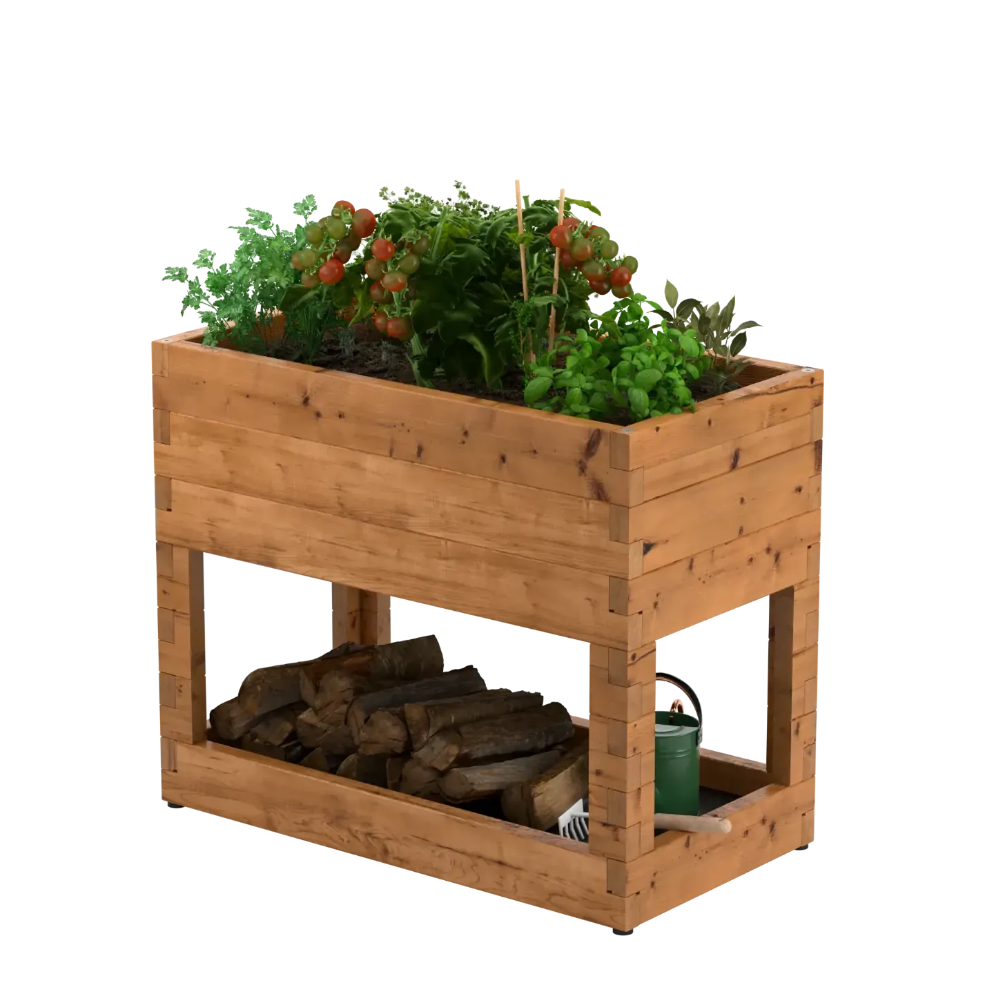 Holz-Pflanzkasten auf Stelzen | Maße wählen | Modulares und langlebiges Design | Aus Holz | WITBOSCH