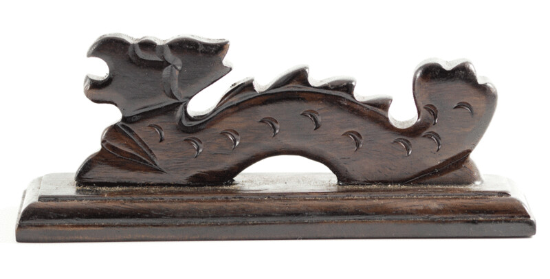 Wooden Dragon Brush Rest