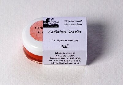 A J Ludlow Cadmium Scarlet Professional Watercolour