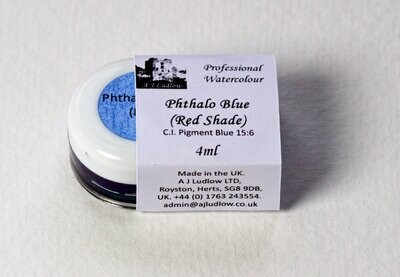 A J Ludlow Phthalocyanine Blue (Red Shade) Professional Watercolour