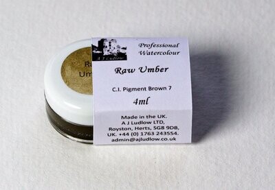 A J Ludlow Raw Umber Professional Watercolour