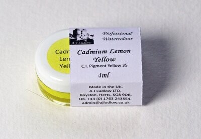 A J Ludlow Cadmium Lemon Yellow Professional Watercolour