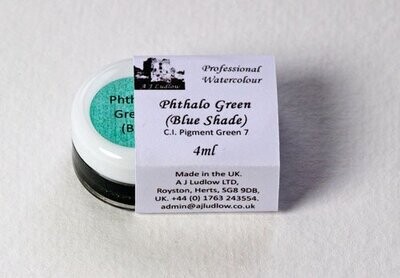 A J Ludlow Phthalocyanine Green (Blue Shade) Professional Watercolour