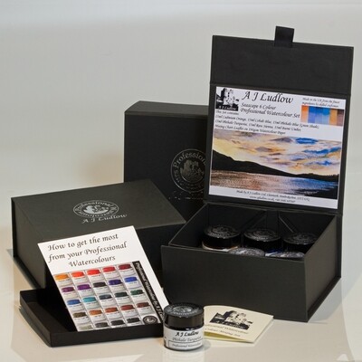 A J Ludlow Seascape 6 Colour Palette Professional Watercolour Gift set