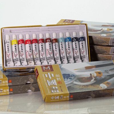 Traditional Chinese Painting Colours 12 x 6ml tubes