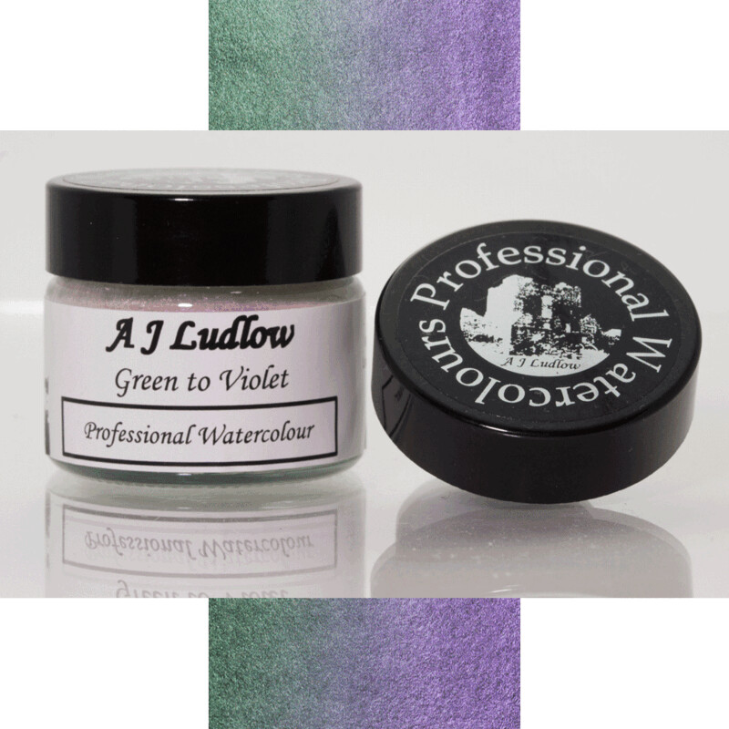 A J Ludlow Green to Violet Iridescent Professional Watercolour