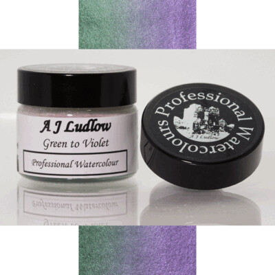 A J Ludlow Green to Violet Iridescent Professional Watercolour