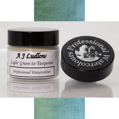 A J Ludlow Light Green to Turquoise Iridescent Professional Watercolour