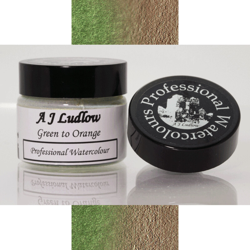 A J Ludlow Green to Orange Iridescent Professional Watercolour