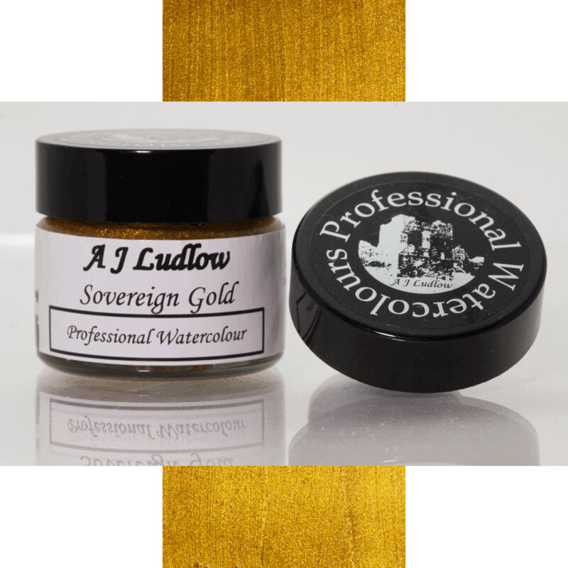 A J Ludlow Sovereign Gold Metallic Effect Professional Watercolour
