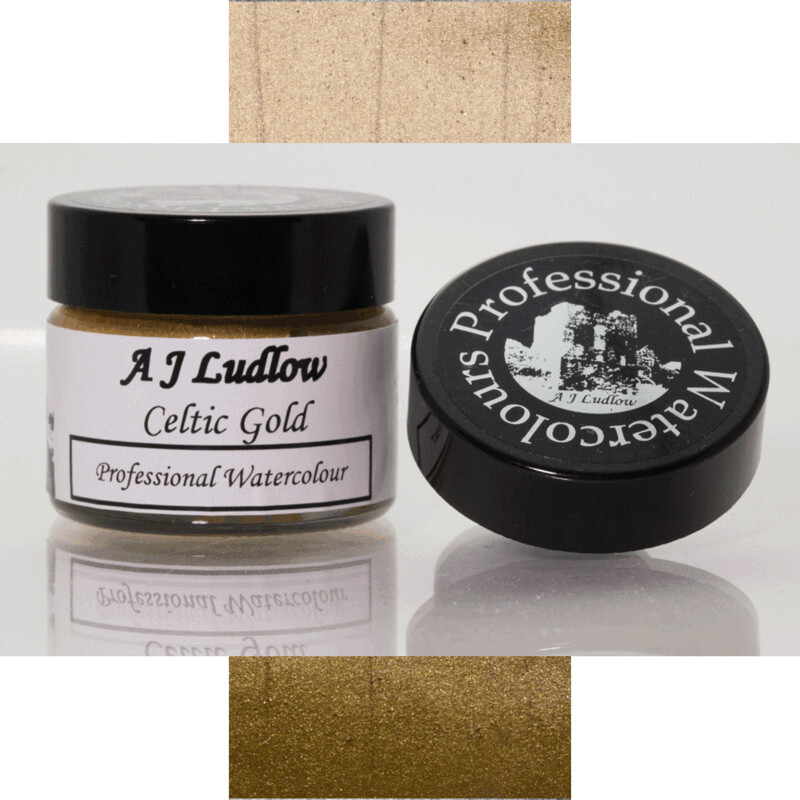 A J Ludlow Celtic Gold Metallic Effect Professional Watercolour