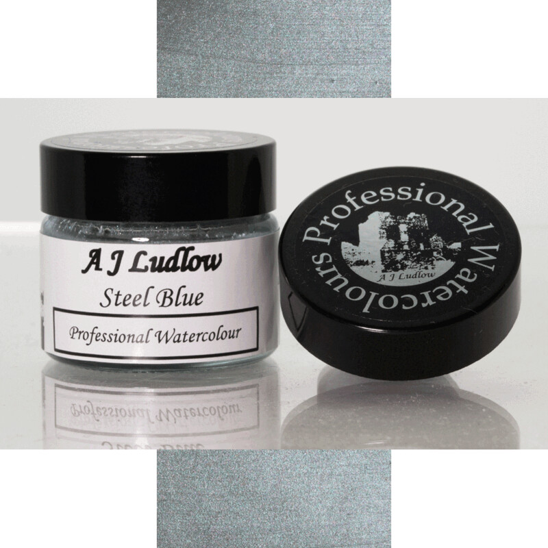 A J Ludlow Steel Blue Metallic Effect Professional Watercolour