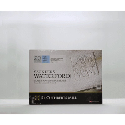 Saunders Waterford Watercolour Paper Block CP (NOT) High White, 9x12 inches