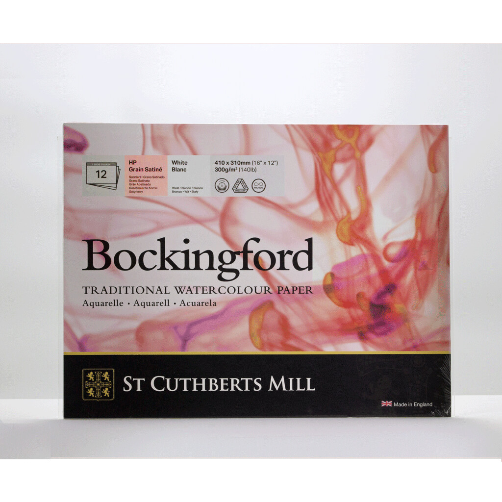 Bockingford Watercolour Paper Pad HP, 12x16 inches