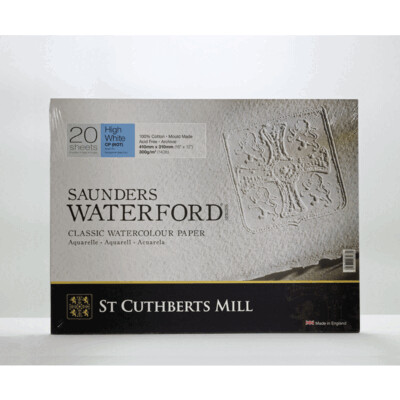 Saunders Waterford Watercolour Paper Block CP (NOT) High White, 12x16 inches