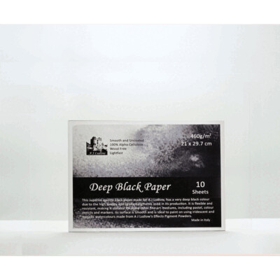 A J Ludlow Deep Black High Light Fast Paper Pad (460 gsm), A4