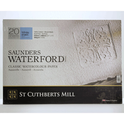 Saunders Waterford Watercolour Paper Block CP (NOT) White, 14x20 inches