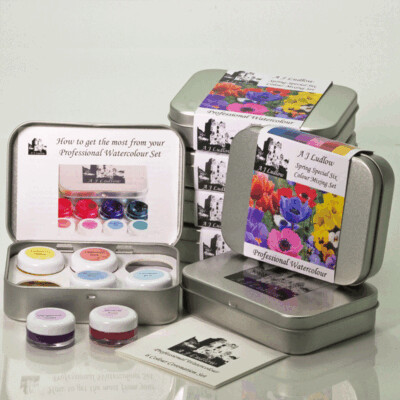 A J Ludlow Professional Watercolour, Spring Special Six Colour Mini Mixing Set