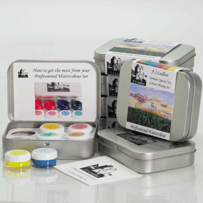 A J Ludlow Professional Watercolour, Summer Special Six Colour Mini Mixing Set