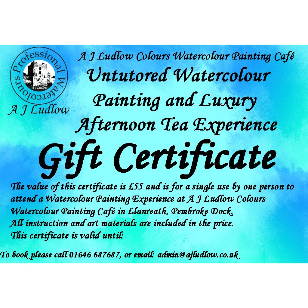 Untutored Watercolour Painting and Luxury Afternoon Tea Experience
