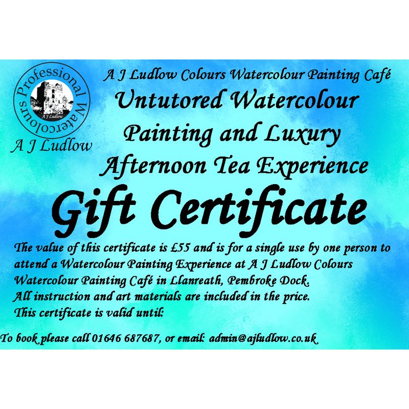 Untutored Watercolour Painting and Luxury Afternoon Tea Experience