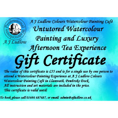 Untutored Watercolour Painting and Luxury Afternoon Tea Experience