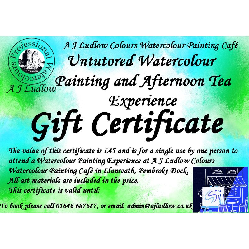 Untutored Watercolour Painting and Afternoon Tea Experience