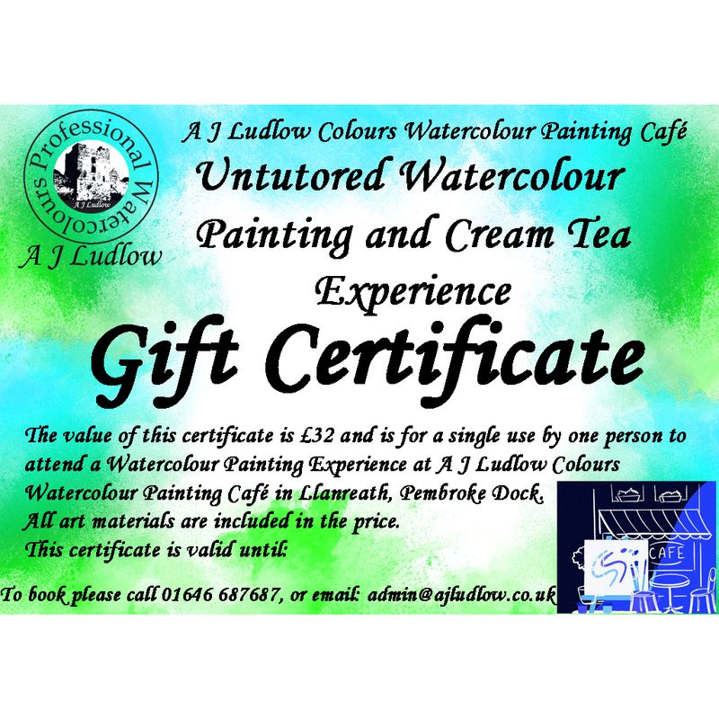 Untutored Watercolour Painting and Cream Tea Experience