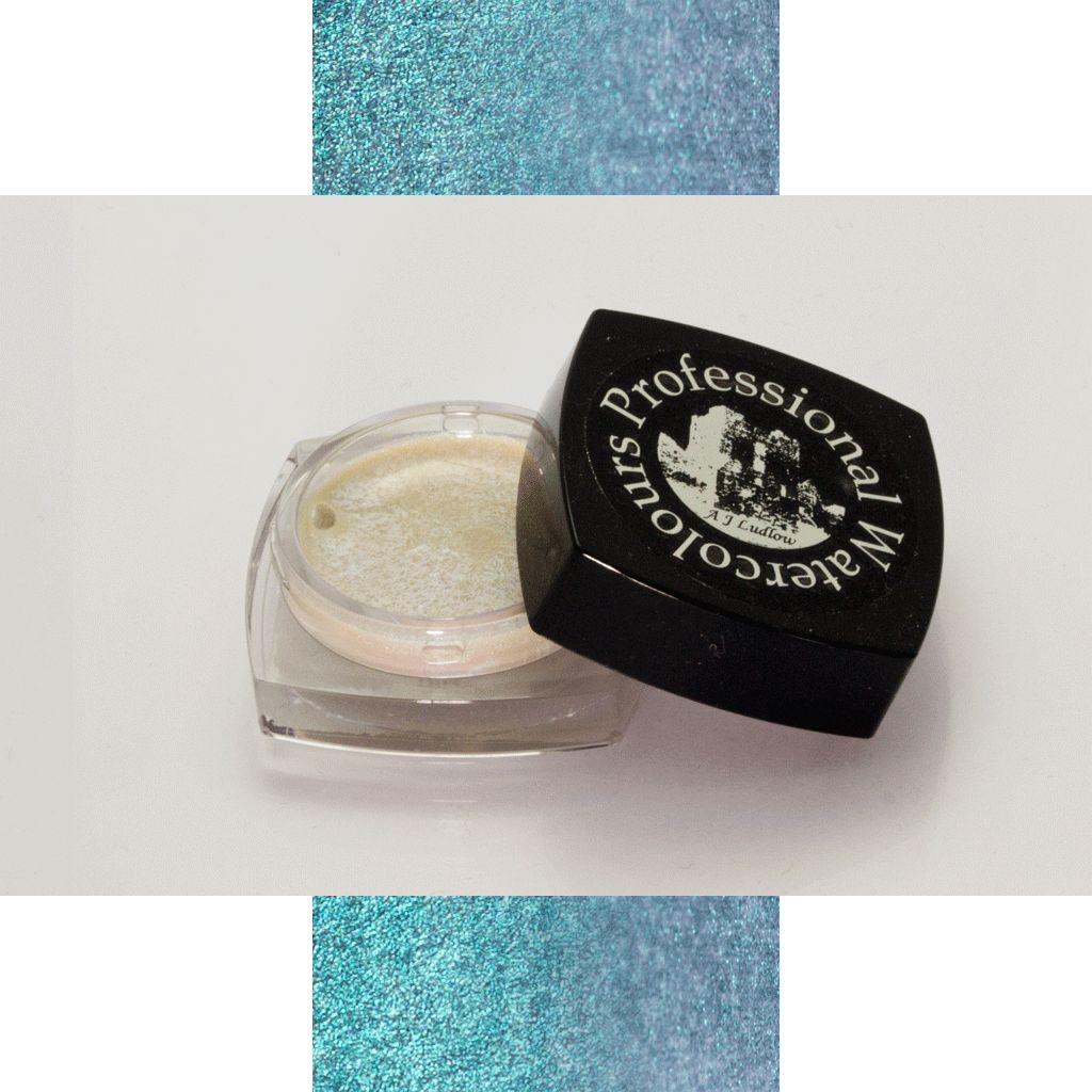 A J Ludlow Blue to Silver Iridescent Professional Watercolour - 3ml