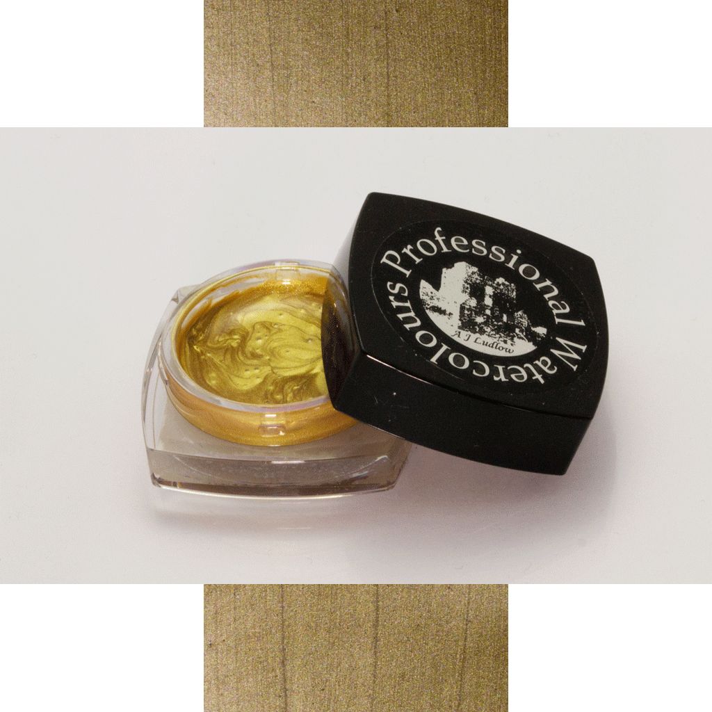 A J Ludlow Lemon Gold Metallic Effect Professional Watercolour - 3ml