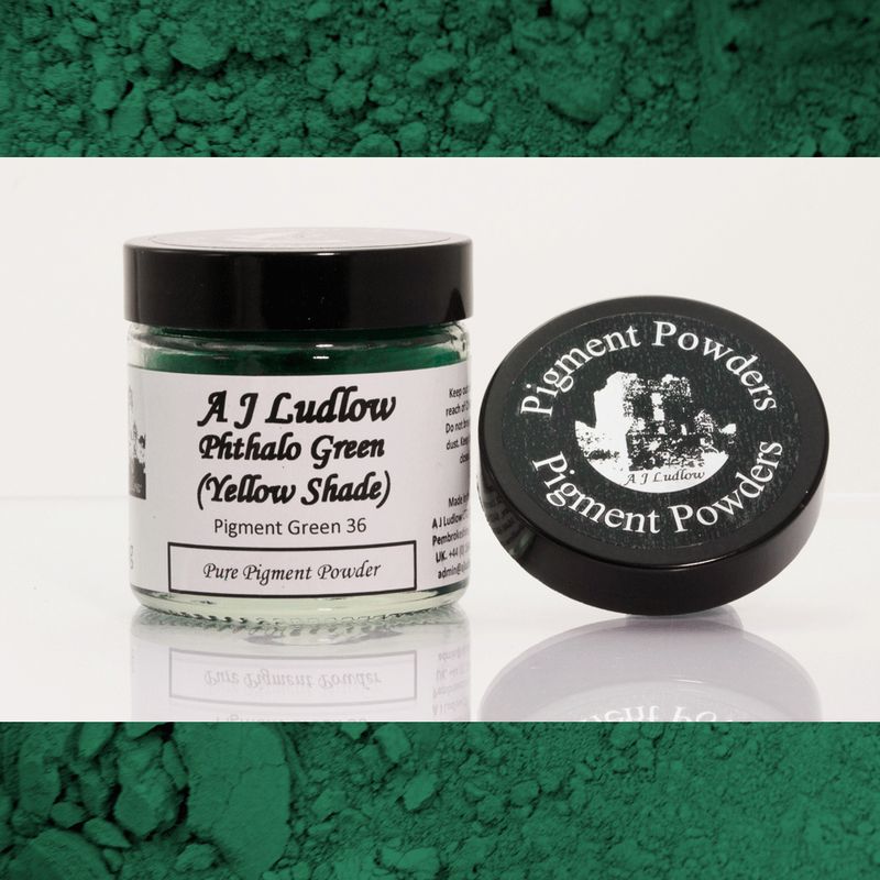 Phthalocyanine Green (Yellow Shade) Pure Pigment Powder (35g)