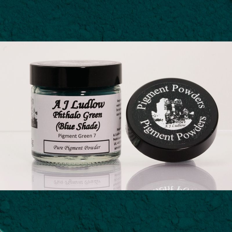 Phthalocyanine Green (Blue Shade) Pure Pigment Powder (30g)